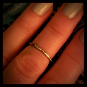 18k white gold antique/vintage wedding band.